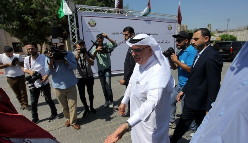  السفير القطري ونائبه يصلان غزة