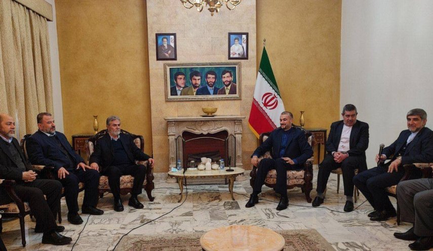 دیدار امیرعبداللهیان با رهبران گروه‌های فلسطینی در بیروت
