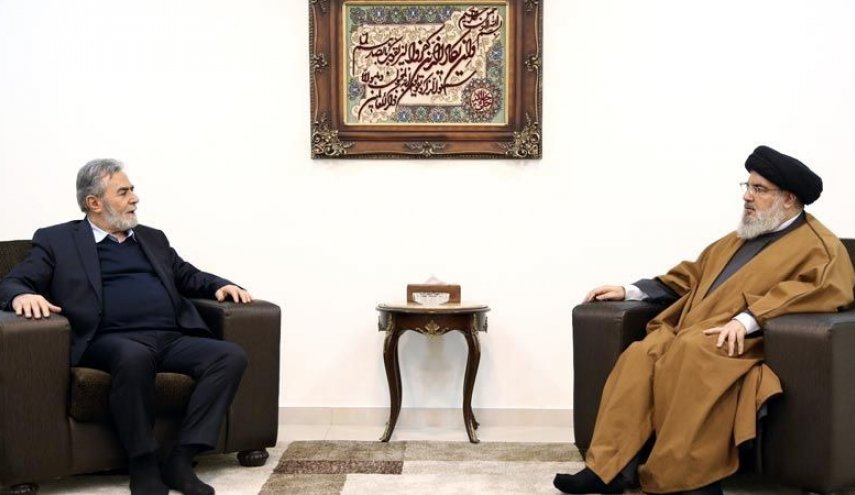 دیدار دبیر کل جهاد اسلامی فلسطین با سیدحسن نصرالله

