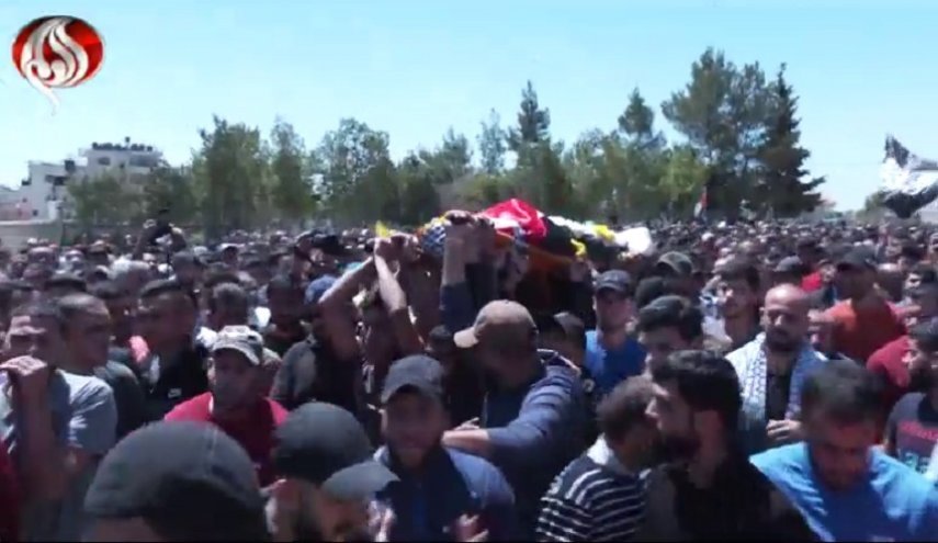 تشییع با شکوه پیکر 4 شهید فلسطینی در کرانه‌باختری