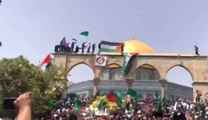 ۱۶۰ هزار فلسطینی در نماز جمعه مسجد الاقصی شرکت کردند