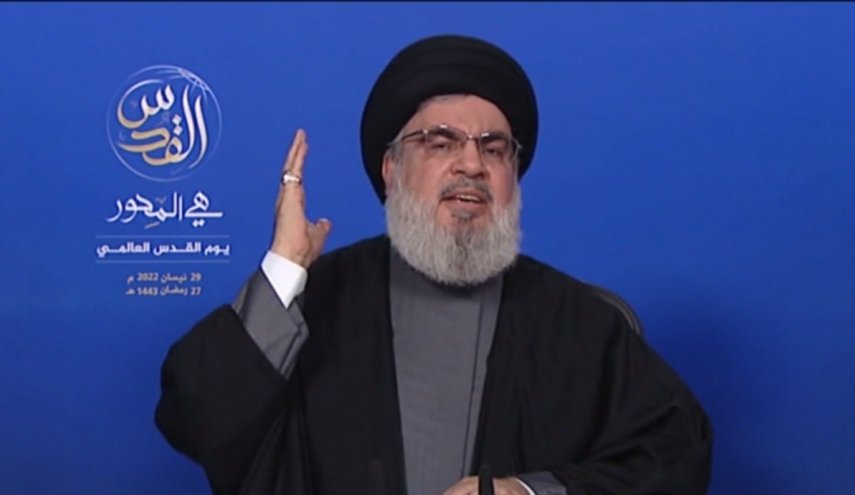 سید حسن نصرالله: امید ملت فلسطین نسبت به آزادسازی بیشتر شده است/ سخنان آیت الله خامنه‌ای تأکیدی بر پایبندی قطعی بر حمایت از فلسطین بود/ امنیت و اشغالگری کنار هم جمع نمی‌شوند