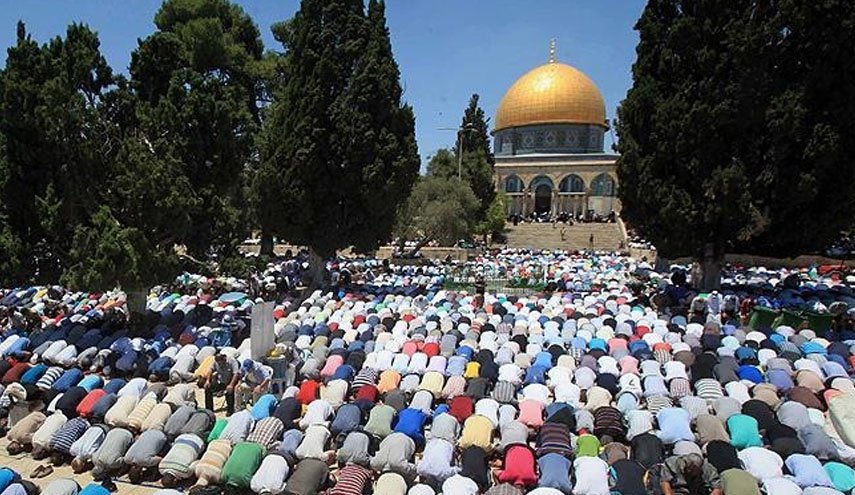 برگزاری نماز عید سعید فطر در صحن‌های مسجدالاقصی