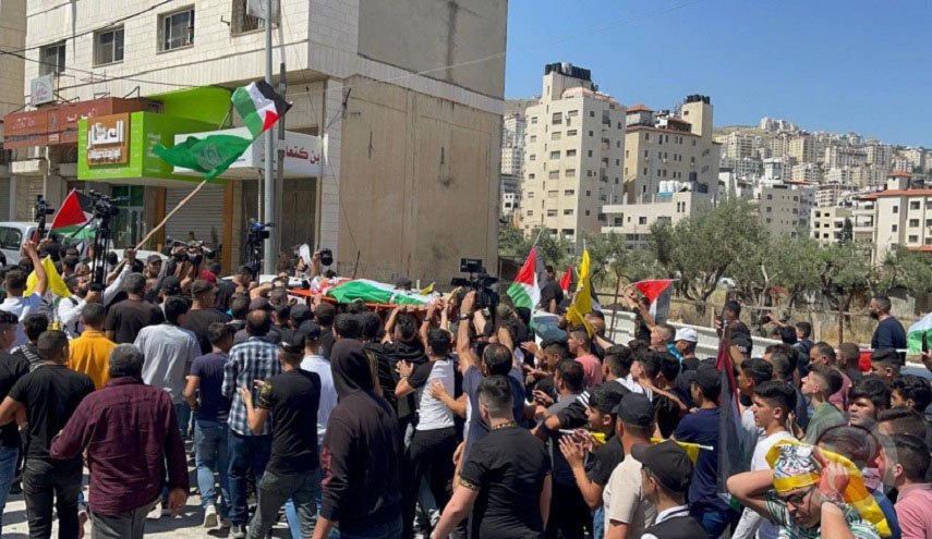 نابلس تشيّع جثمان الشهيد الفتى غيث يامين