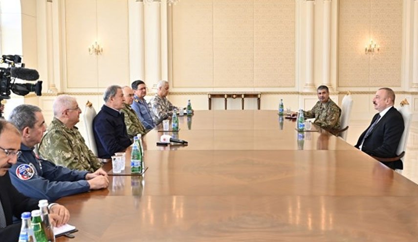 دیدار وزیر دفاع ترکیه با علی‌اف؛ اردوغان راهی باکو شد