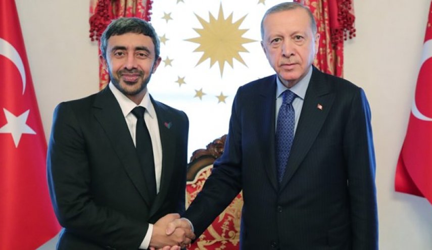 دیدار وزیر خارجه امارات با اردوغان و تأکید بر حفظ امنیت و ثبات منطقه