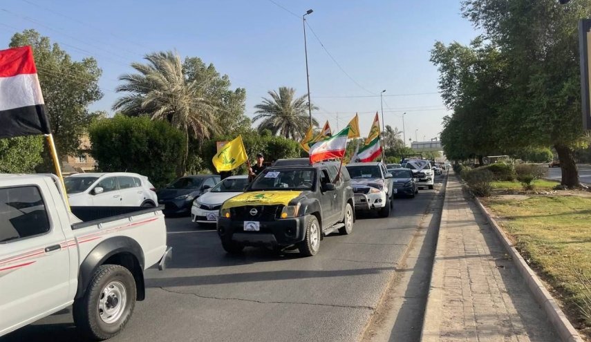 جشن و شادمانی ساکنان بغداد در سالگرد تأسیس الحشد الشعبی