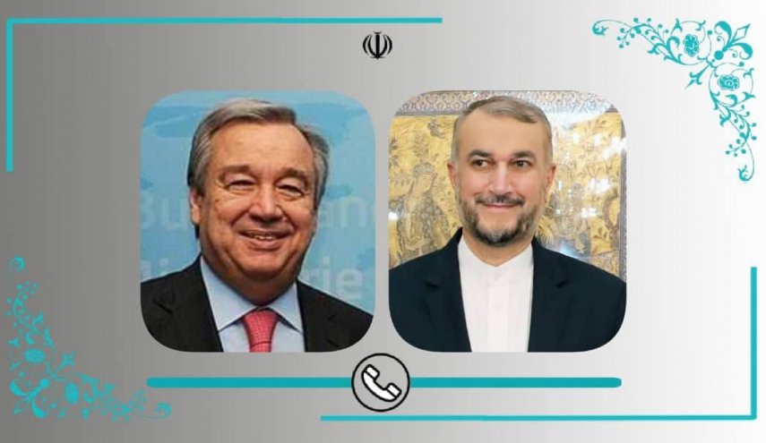 رایزنی تلفنی امیرعبداللهیان و گوترش درباره قطعنامه ضد ایرانی شورای حکام

