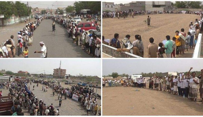 وقفات غاضبة في الحديدة تنديدا بجريمة اغتصاب فتيات حيس