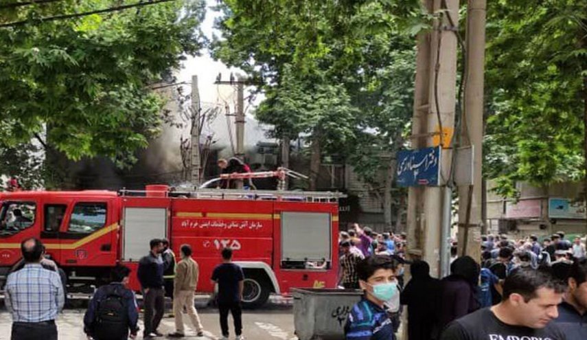 آتش سوزی در مجتمع عتیق تهران 