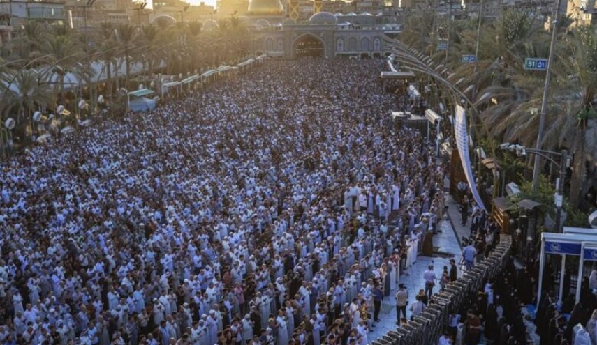 نماز عید قربان در بین الحرمین اقامه شد + تصاویر