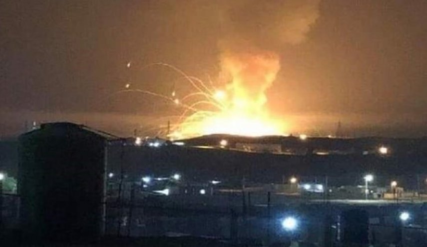 انفجار در انبار مهمات در استان حمص سوریه