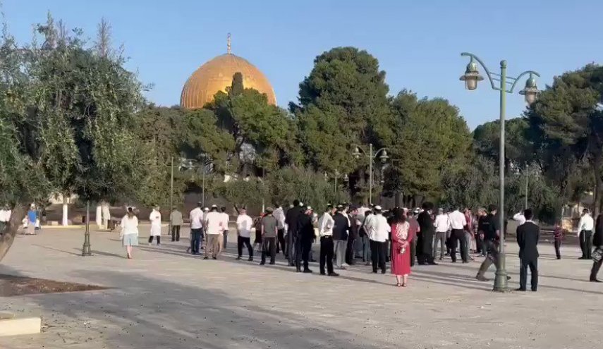 ادامه تهاجم شهرک نشینان به مسجدالاقصی