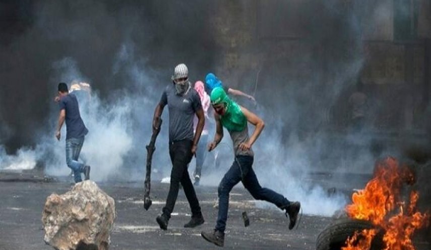 درگیری جوانان فلسطینی با اشغالگران در کرانه باختری