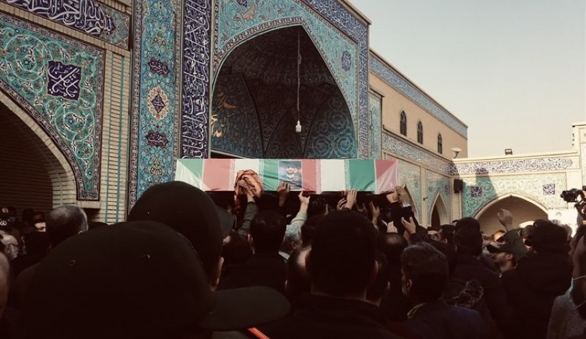 پیکر شهید داوود جعفری در تهران تشییع شد