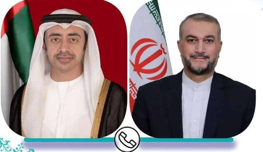 گزارش اینستاگرامی امیرعبداللهیان از گفتگوی تلفنی با وزیر امور خارجه امارات