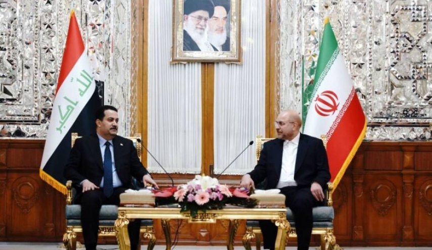 دیدار محمد شیاع السودانی نخست وزیر عراق با محمد باقر قالیباف رئیس مجلس شورای اسلامی ایران