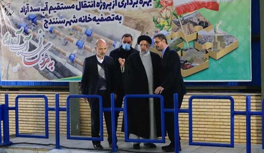 رئیس‌جمهور مدرن‌ترین پروژه آبرسانی کشور را افتتاح کرد/ بهره‌گیری از روش مهندسی معکوس در ‌انتقال آب به کردستان