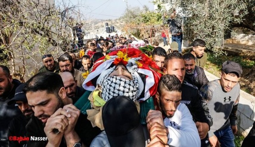 تشییع باشکوه پیکر شهدای فلسطینی در جنین و رام الله 