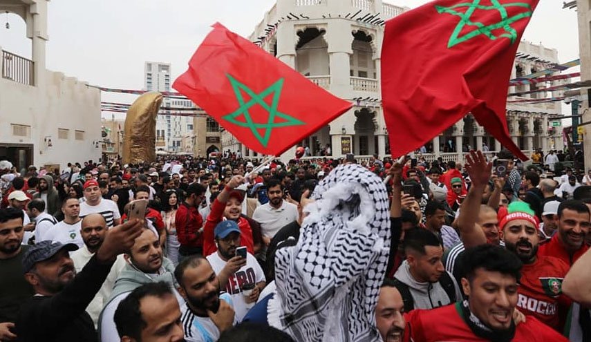 جام جهانی قطر؛ حمایت هواداران مراکش و جهان عرب از فلسطین+ تصاویر