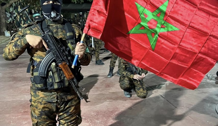 گردانهای قسام پرچم مغرب را برافراشتند