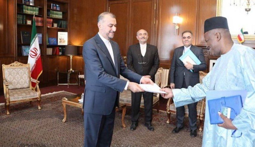 سفير مالي الجديد يقدم نسخة من اوراق اعتماده لامير عبداللهيان