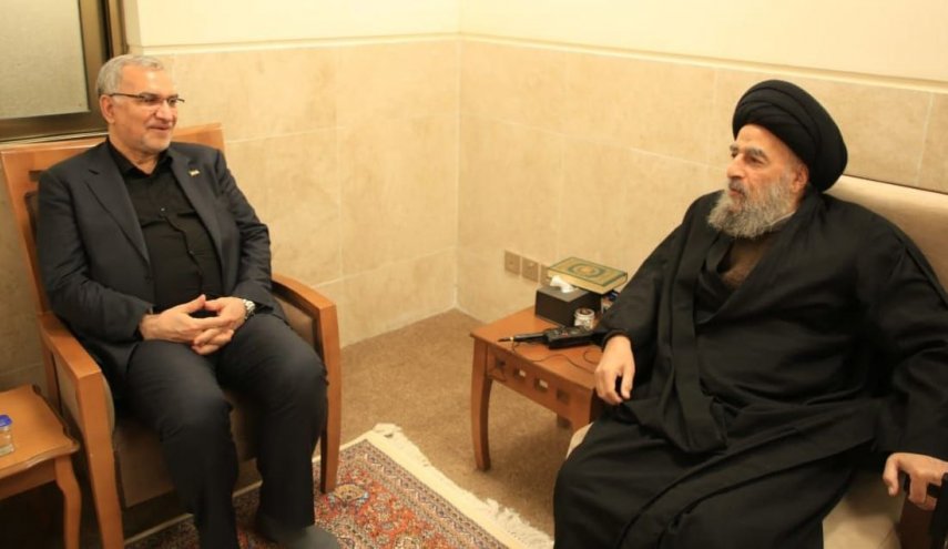 المرجع المدرّسي يستقبل وزير الصحة الإيراني  بمكتبه في كربلاء المقدسة