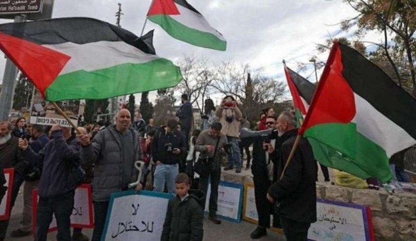 تظاهرات گسترده در قدس در اعتراض به حکم بن‌گویر علیه پرچم فلسطین