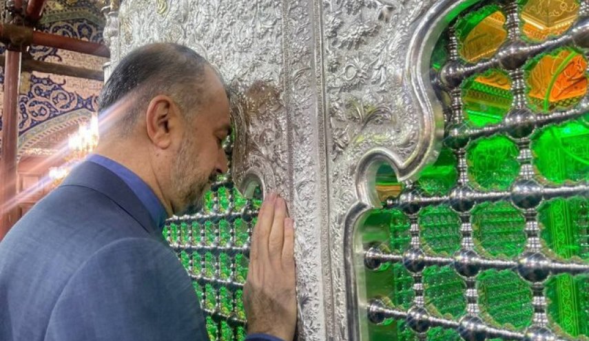 امیرعبداللهیان به زیارت حرم حضرت رقیه (س) رفت