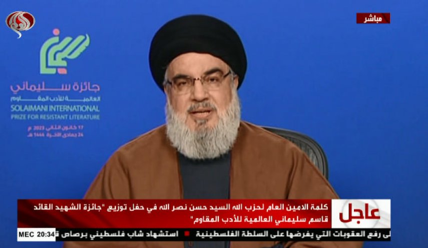 سیدحسن نصرالله: حاج قاسم شهیدی در ابعاد جهانی است/ در برابر چالش‌ها به الگویی مانند شهید سلیمانی نیازمندیم/ حزب‌الله در حل مشکلات مردم جدیت دارد/ توطئه‌های آمریکا علیه منطقه ادامه دارد