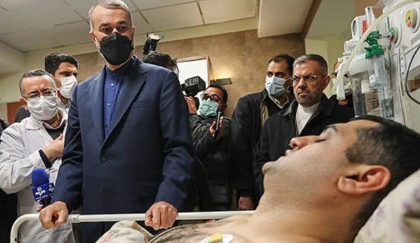 توییت امیرعبداللهیان پس از عیادت از مجروحان حادثه سفارت جمهوری آذربایجان/ تاکید مجدد بر آمادگی ایران برای روشن شدن ابعاد حمله به سفارت باکو در تهران