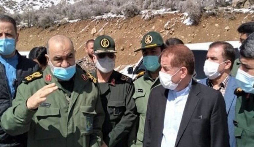 بازدید سرلشکر سلامی از مناطق زلزله‌زده خوی