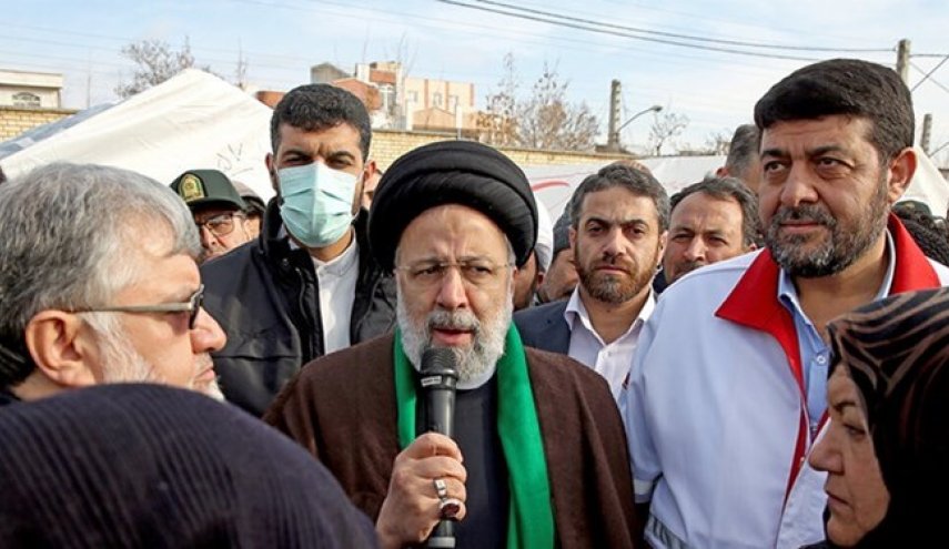 رئیس الجمهورية يشيد بجهود الحرس الثوري والتعبئة في إغاثة منكوبي زلزال خوي