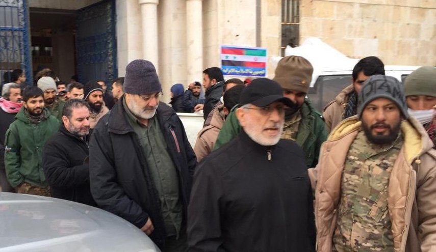 حضور سردار قاآنی در حلب برای کمک به زلزله‌زدگان سوریه