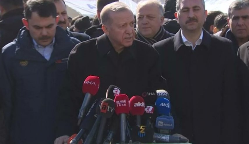 اردوغان: تاکنون ۱۴ هزار نفر در زلزله ترکیه جان باختند