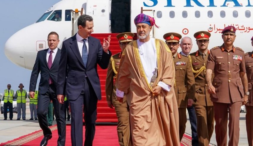 دیدار بشار اسد و سلطان عمان و تأکید بر تقویت روابط
