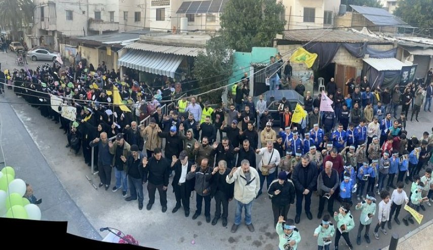 حزب الله يحيي ذكرى الـ15 من شعبان في صيدا وبلدات الجوار بجنوب لبنان