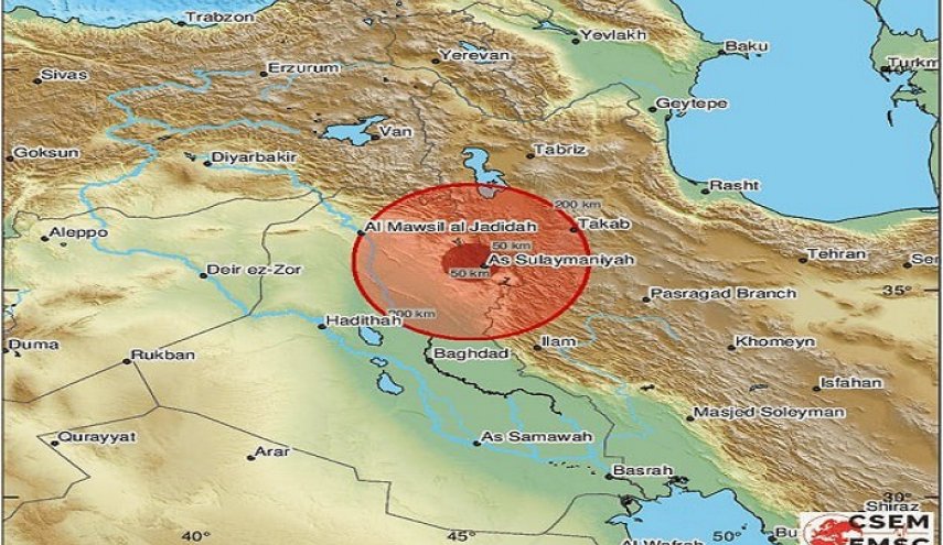 وقوع زمین لرزه در مرز عراق با ایران