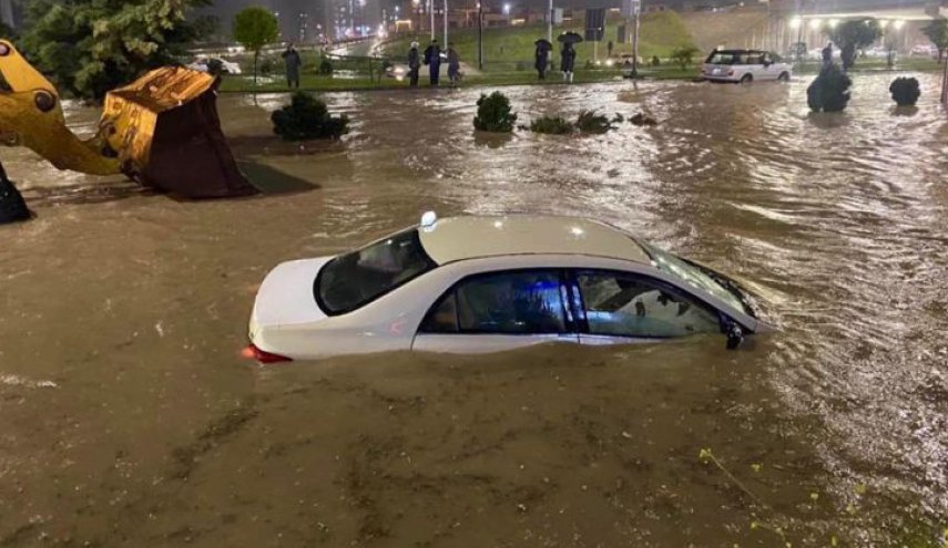 اغلاق الطريق الرابط بين بغداد و كركوك بسبب السيول الجارفة