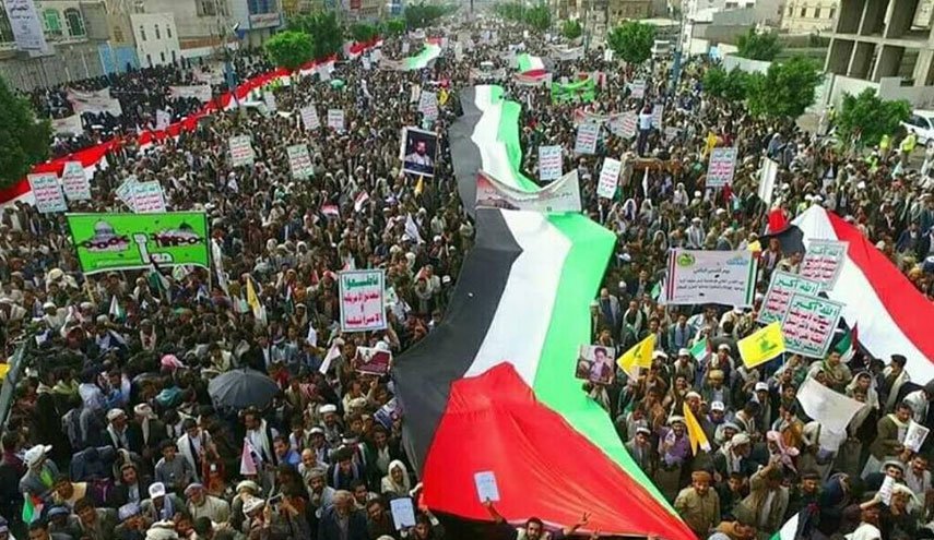 راهپیمایی گسترده یمنی ها در روز جهانی قدس 