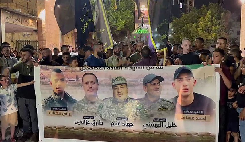تجمع رزمندگان مقاومت تیپ جنین در حمایت از غزه