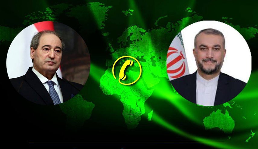رایزنی وزرای خارجه ایران ‌‌و سوریه در باره روابط دوجانبه و تحولات منطقه ای