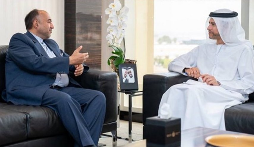 السفير الإيراني في ابوظبي يلتقي وزير الدولة الاماراتي للشؤون المالية