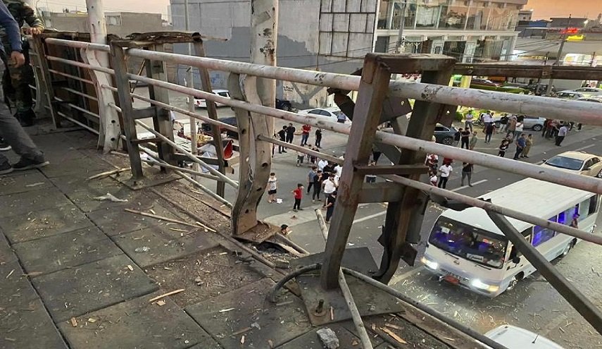 انفجار قنبلة على جسر للمشاة في أربيل