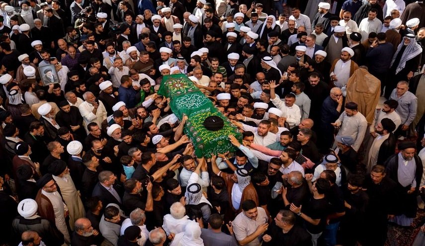 تشييع مهيب لجثمان آية الله السيد محمد مهدي الخرسان في النجف الأشرف