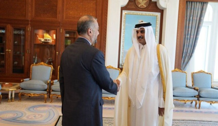 رایزنی امیرعبداللهیان با امیر قطر در دوحه 