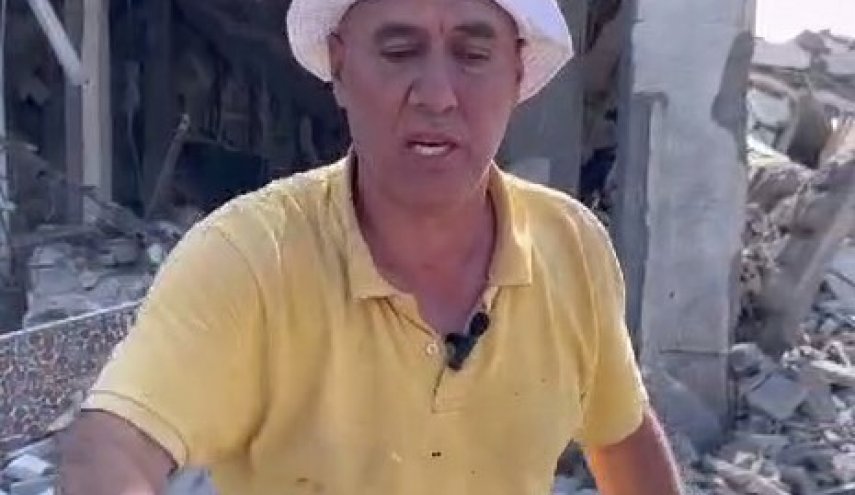 پیام آتشین یک شهروند فلسطینی پس از بمباران خانه اش+ ویدیو