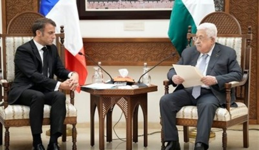 دیدار ماکرون با محمود عباس
