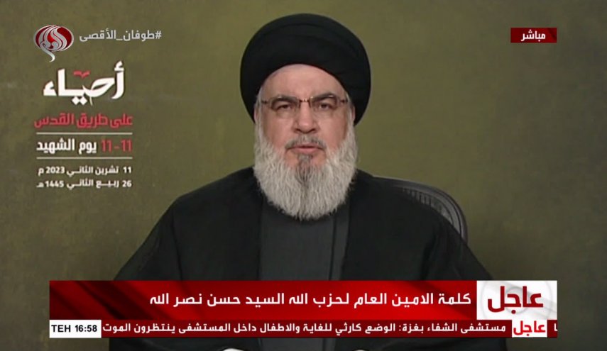 سید حسن نصرالله: هدف دشمن، به تسلیم کشاندن مردم فلسطین و منطقه است/ کشورهای اسلامی برای توقف تجاوز به غزه و ورود کمک های انسانی تلاش کنند/ آمریکا به 46 حمله به پایگاه هایش در سوریه و عراق اعتراف کرده است/ آمریکا از سرناتوانی ایران را تهدید می کند