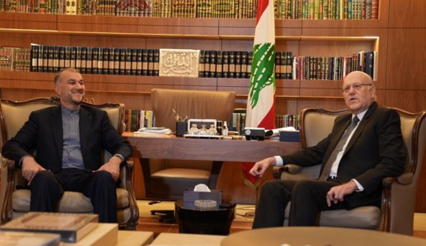 دیدار و گفت‌وگوی امیرعبداللهیان با نجیب میقاتی در بیروت